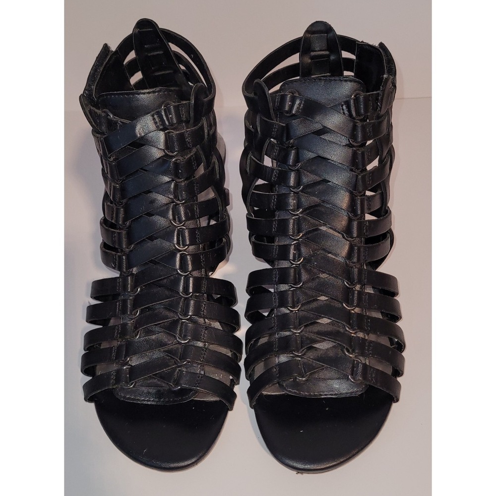 Women's Ankle Strappy‎ Buckle Black  Jesus Summer Sandals size 7